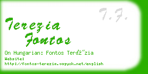 terezia fontos business card
